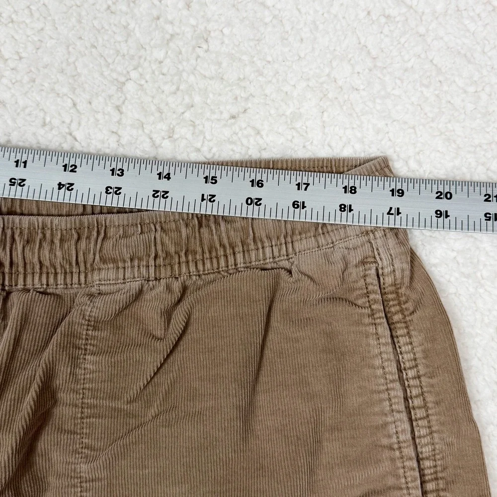 Wallace & Barnes Mens XL Corduroy Shorts Khaki Brown Elastic Waist‎